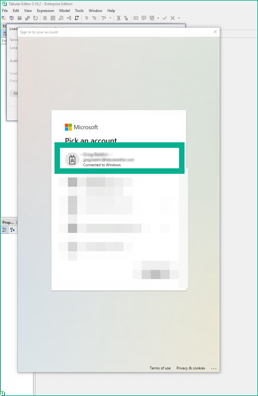 Authenticate to FabricPowerBI