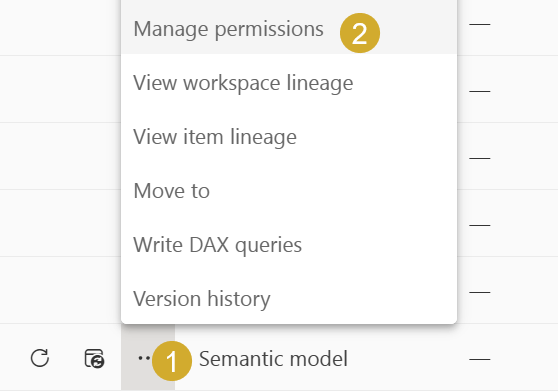 Manage Permissions on Semantic Model